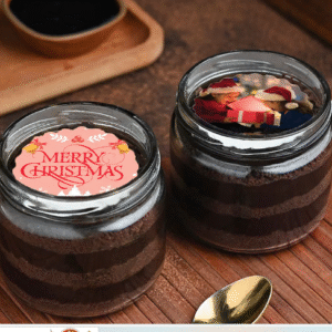 Merry Xmas Photo Jar Cake