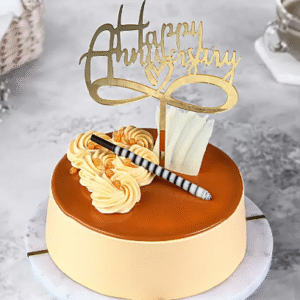 Anniversary Butterscotch Eggless Cake