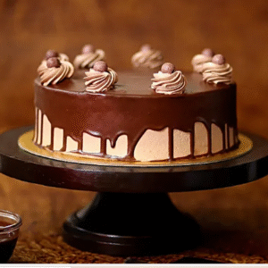 Glazed Chocolate Cream Cake Half Kg