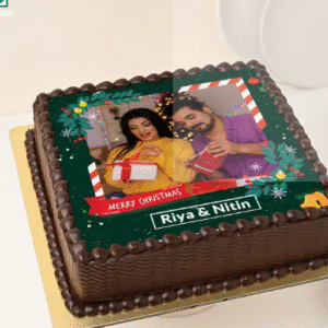 Yuletide Joy Photo Cake