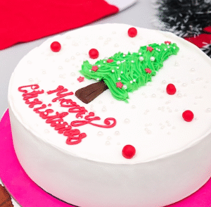 Christmas Tree Vanilla Cake