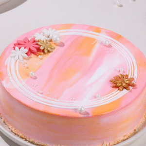 Floral Pearl Elegance Cake