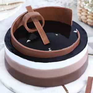 Chocolate Trio Cream Cake- Half Kg