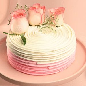 Flavorful Rose Adorned Cake