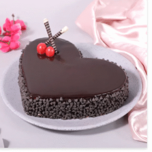 Exquisite Heart Shape Truffle Cake