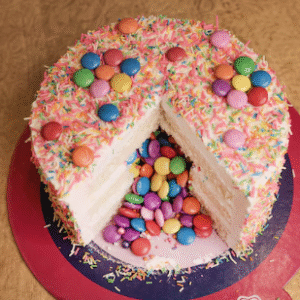 Decorated Hidden Gems Cake