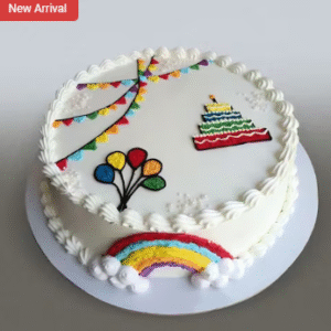 Rainbow Delight Cream Cake