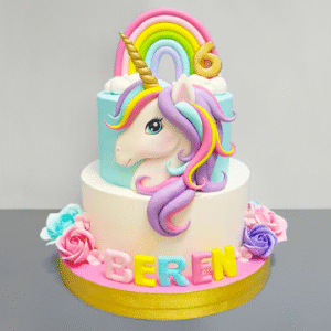 Decorative Colorful Unicorn Cake